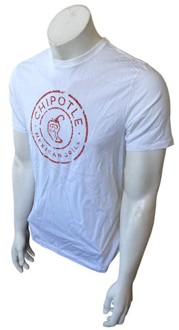 Loomstate Men's Chipotle Mexican Grill Logo Graphic White Shirt Size Small