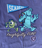 Disney Girls Monsters University Frightfully Fun Graphic Blue Shirt Size Medium