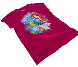 Disney Girls The Little Mermaid Ariel & Flounder Graphic Pink Shirt Size Medium