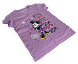 Disney Girls Minnie Mouse Chicago Graphic Purple Short Sleeve Shirt Size Medium