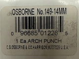 C.S. Osborne No. 149-14MM Arch Punch 14mm Round Hole Steel