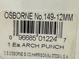 C.S. Osborne No. 149-12MM Arch Punch 12mm Round Hole Steel