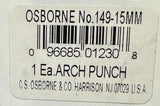 C.S. Osborne No. 149-15MM Arch Punch 15mm Round Hole Steel