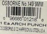 C.S. Osborne No. 149-9MM Arch Punch 9mm Round Hole Steel