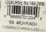 C.S. Osborne No. 149-2MM Arch Punch 2mm Round Hole Steel