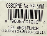 C.S. Osborne No. 149-5MM Arch Punch 5mm Round Hole Steel
