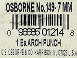 C.S. Osborne No. 149-7MM Arch Punch 7mm Round Hole Steel