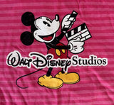 Disney Girls Mickey Mouse Walt Disney Studios Striped Shirt Size Medium