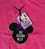 Disney Girls Minnie Mouse All Access V.I.P. Major Star Pink Shirt Size Medium