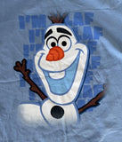 Disney Boys Frozen I'm Olaf Graphic Blue Short Sleeve Shirt Size Medium