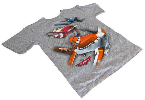 Disney Boys Planes Dusty Skipper Chupacabra Graphic Gray Shirt Size Small