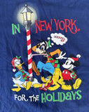 Disney Boys Mickey Mouse Pluto Donald Goofy In New York For The Holidays Shirt M
