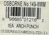 C.S. Osborne No. 149-8MM Arch Punch 8mm Round Hole Steel