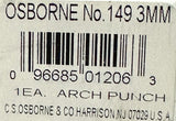 C.S. Osborne No. 149-3MM Arch Punch 3mm Round Hole Steel