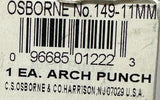 C.S. Osborne No. 149-11MM Arch Punch 11mm Round Hole Steel
