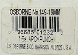 C.S. Osborne No. 149-16MM Arch Punch 16mm Round Hole Steel