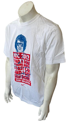 Nike Men's Geoff Hollister NYC 2012 White Short Sleeve Shirt Size Large