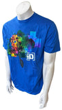 Anvil Men's Cirque Eloize iD Graphic Blue Short Sleeve Shirt Size Large