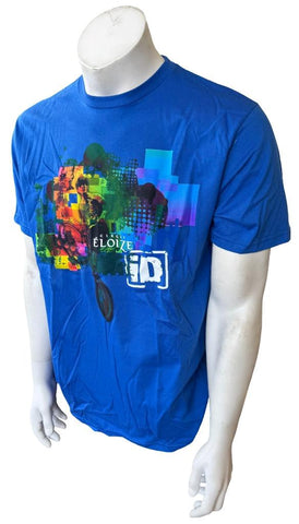 Anvil Men's Cirque Eloize iD Graphic Blue Short Sleeve Shirt Size Large