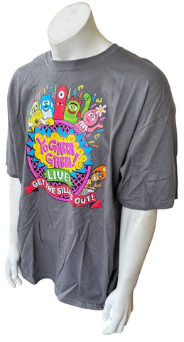 Anvil Men's Yo Gabba Gabba Live Get The Sillies Out 2013 Gray Shirt Size 2XL