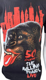Men's The Rolling Stones 50 & Counting Live Black Short Sleeve Shirt Size Small