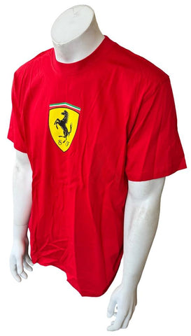 Ferrari Men's Horse SF Logo Graphic Red Short Sleeve Shirt Size Medium