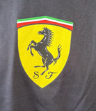 Ferrari Men's Horse SF Logo Graphic Black Short Sleeve Shirt Size Large