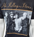 Alstyle Men's The Rolling Stones Band Graphic Black Short Sleeve Shirt Size M