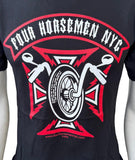 Four Horsemen NYC Men's Snitches Go In Ditches Black Shirt Size Small