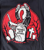 Four Horsemen NYC Men's Snitches Go In Ditches Black Shirt Size Small