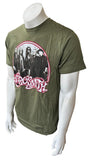 Bay Island Men's Aerosmith 2012 Tour Olive Short Sleeve Shirt Size Large
