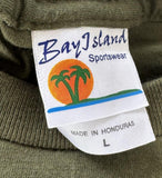Bay Island Men's Aerosmith 2012 Tour Olive Short Sleeve Shirt Size Large