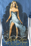 Gildan Men's Carrie Underwood Graphic Blue Short Sleeve Shirt Size Medium