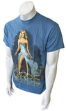 Gildan Men's Carrie Underwood Graphic Blue Short Sleeve Shirt Size Medium