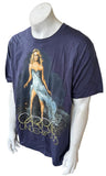 Anvil Men's Carrie Underwood Graphic Navy Short Sleeve Shirt Size X-Large