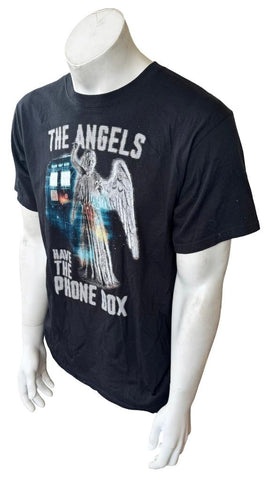 Ripple Junction Men's Doctor Who The Angels Have The Phone Box Shirt Size Medium