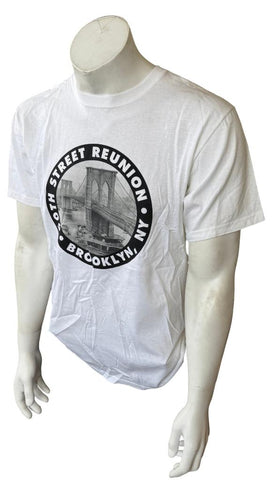 Anvil Men's 60th Street Reunion Brooklyn NY White Short Sleeve Shirt Size Medium