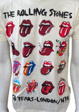 Alstyle Men's The Rolling Stones 50 Years London/NYC Beige Shirt Size Medium