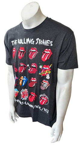 Men's The Rolling Stones 50 Years London/NYC Graphic Black Shirt Size Large