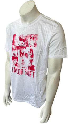 Gildan Men's Taylor Swift Red Tour 2013 Graphic White Short Sleeve Shirt Size L