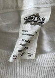 Alstyle Men's The Rolling Stones Band Graphic White Short Sleeve Shirt Size M