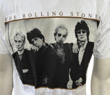 Alstyle Men's The Rolling Stones Band Graphic White Short Sleeve Shirt Size M