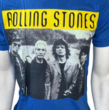 Alstyle Men's The Rolling Stones Band Graphic Blue Short Sleeve Shirt Size M