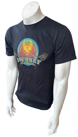 Anvil Men's Journey Scarab Graphic Black Short Sleeve Shirt Size Small