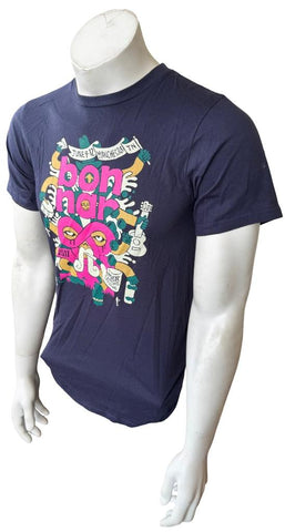 Anvil Men's Bonnaroo Music & Arts Festival 2011 Graphic Navy Shirt Size Small