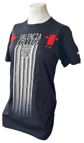 Puma Women's Valencia College Coexist Noexist QR Graphic Black Shirt Size Small