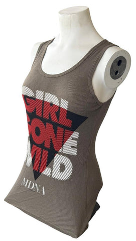 American Apparel Women's Madonna Girl Gone Wild MDNA Gray Tank Top Size Medium