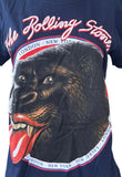 Gildan Women's The Rolling Stones London NYC/NJ Graphic Navy Shirt Size Small