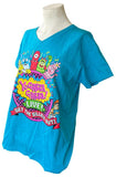 Anvil Women's Yo Gabba Gabba! Live 2013 Get The Sillies Out Blue Shirt Size M