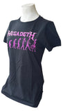 Bay Island Women's Megadeth Evolution Graphic Black Short Sleeve Shirt Size L